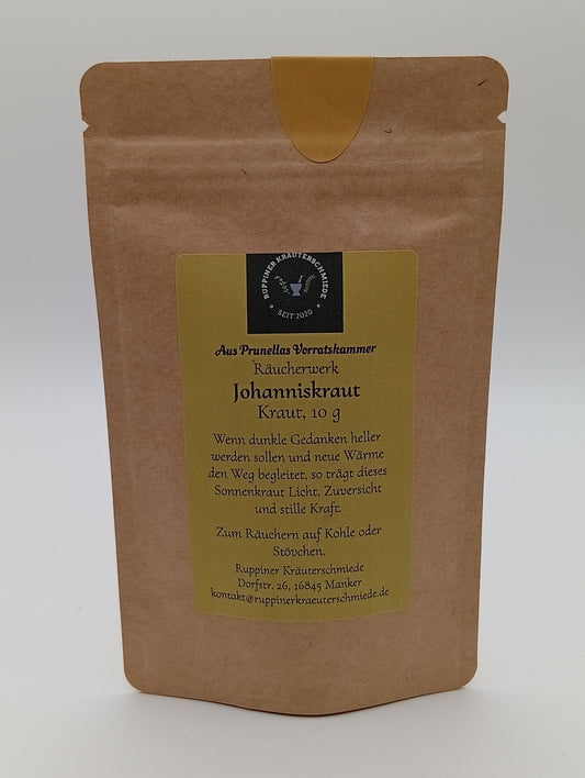 Kleine verschließbare Tüte Johanniskraut.