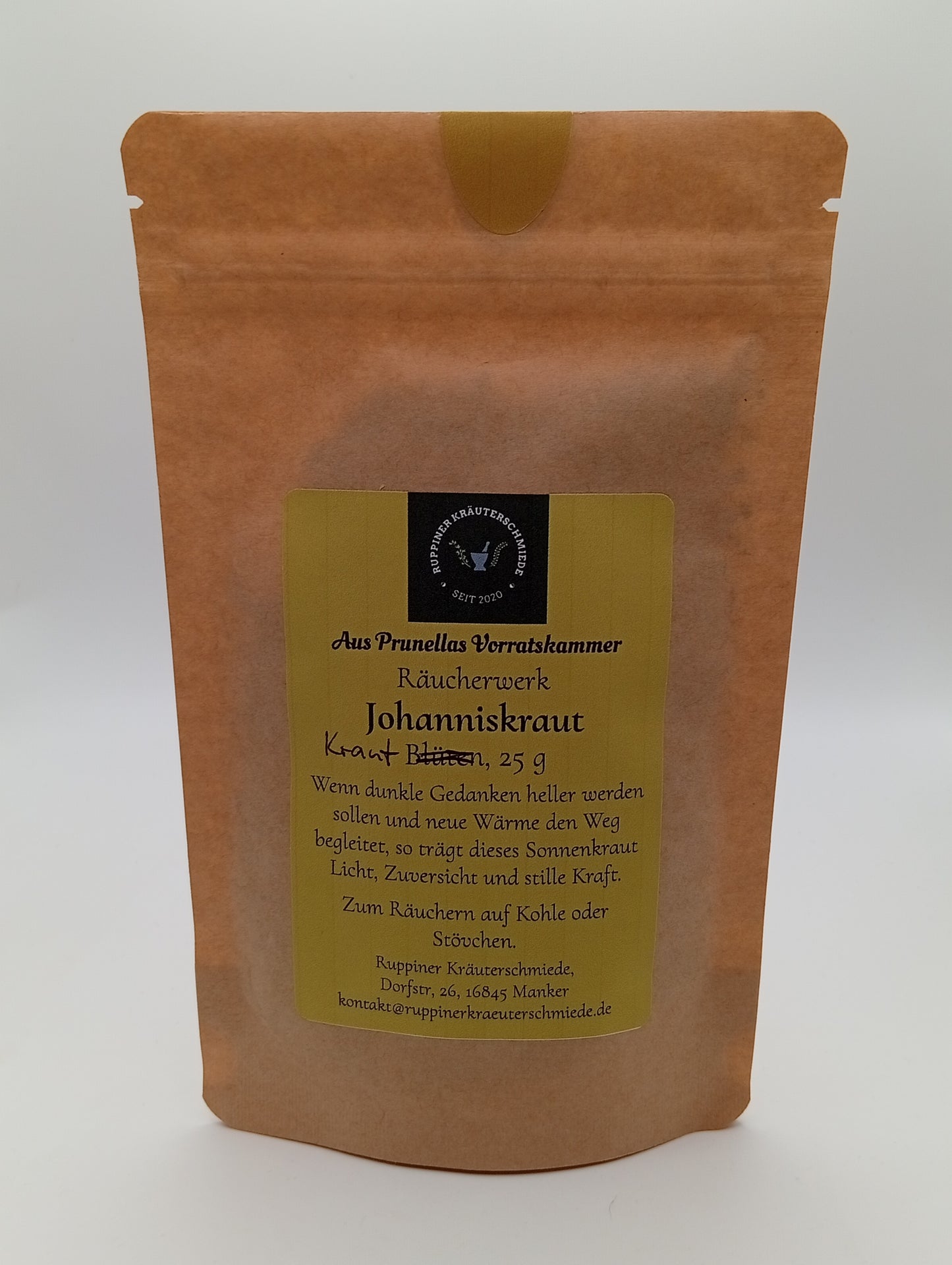 Mittlere verschließbare Tüte Johanniskraut.
