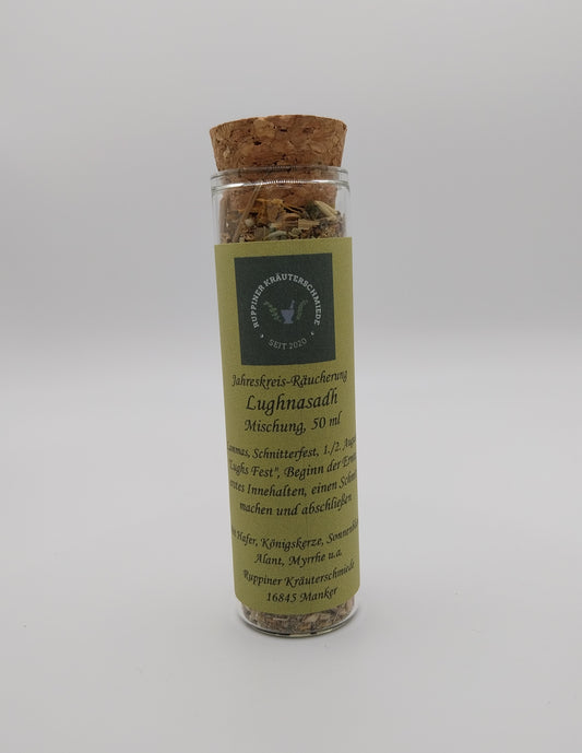 Räucherwerk Lughnasadh in einem verschließbaren Glas