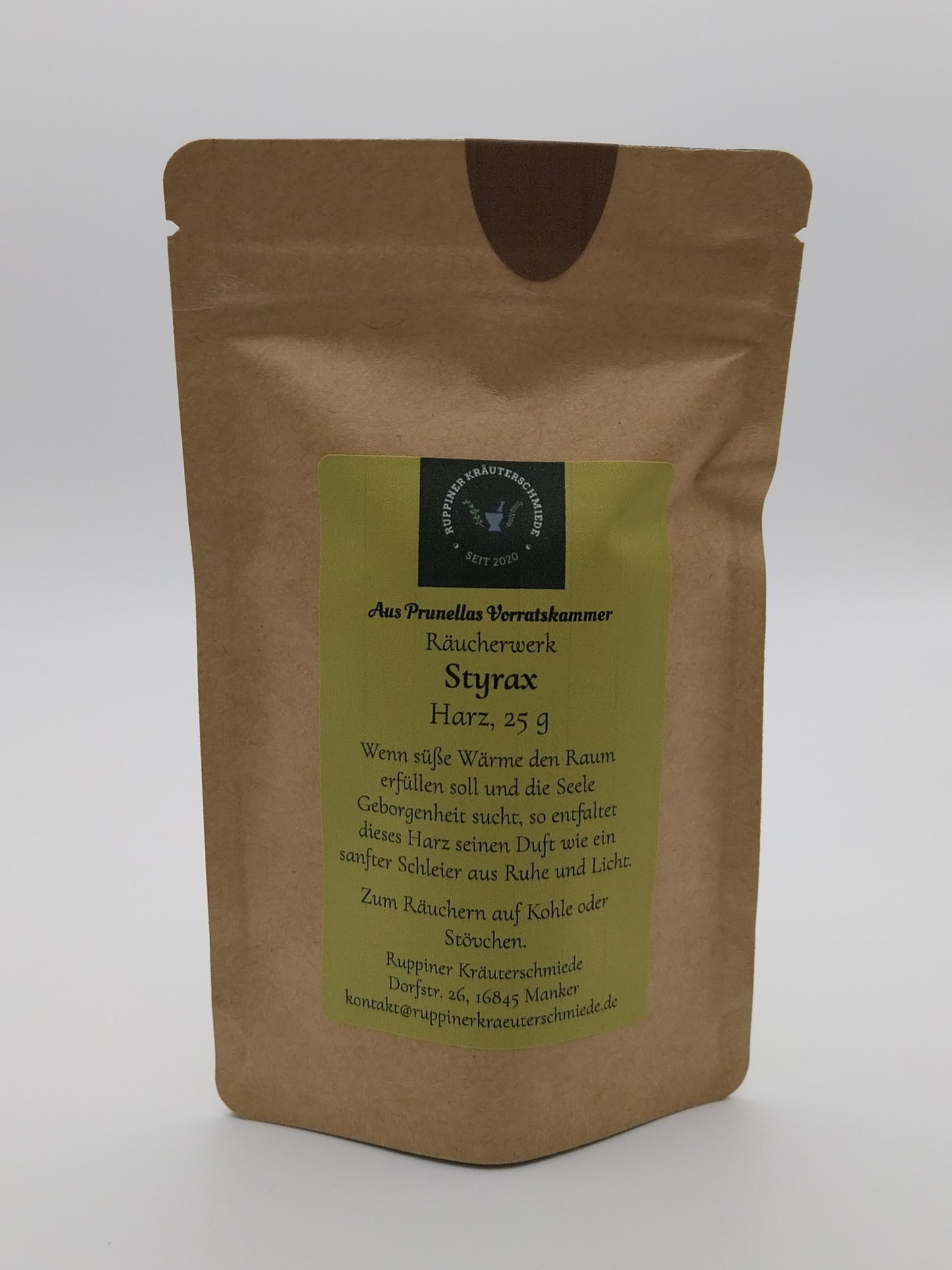 25g Styrax in einem verschließbaren Beutel