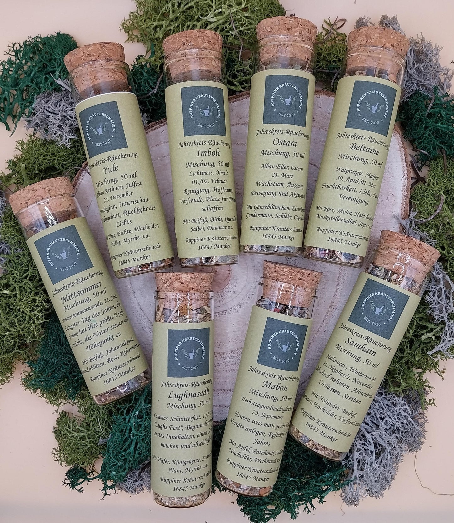 Räucherwerk Jahreskreis-Räucherungen 8er-Set